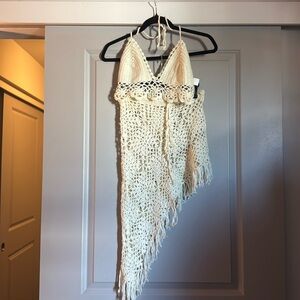 Swimsuit cover up two piece set